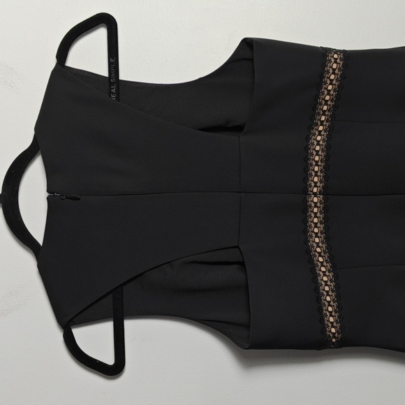 BCBG MAXAZRIA Black Ruffle Mesh Tiered Sleeveless Party Dress Size 4 - Picture 11 of 16